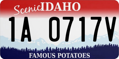 ID license plate 1A0717V