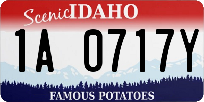 ID license plate 1A0717Y