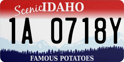 ID license plate 1A0718Y