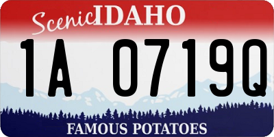 ID license plate 1A0719Q
