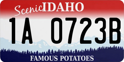 ID license plate 1A0723B