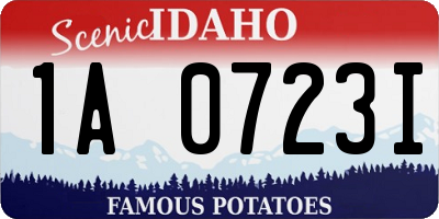 ID license plate 1A0723I