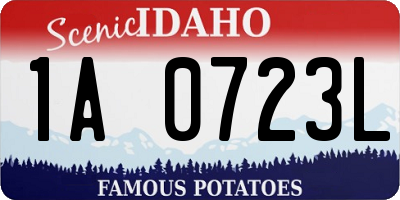 ID license plate 1A0723L