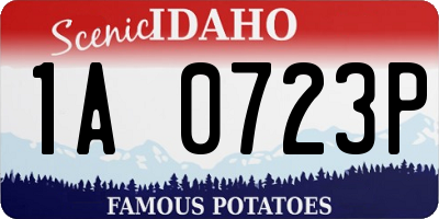 ID license plate 1A0723P