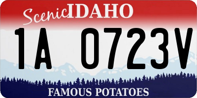 ID license plate 1A0723V