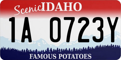 ID license plate 1A0723Y