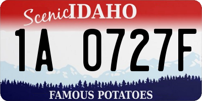 ID license plate 1A0727F