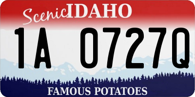ID license plate 1A0727Q