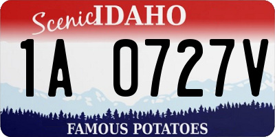 ID license plate 1A0727V