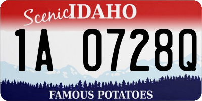 ID license plate 1A0728Q