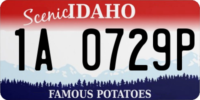 ID license plate 1A0729P