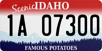 ID license plate 1A0730O