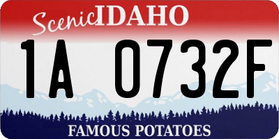ID license plate 1A0732F