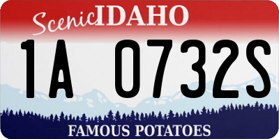 ID license plate 1A0732S