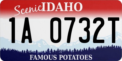 ID license plate 1A0732T