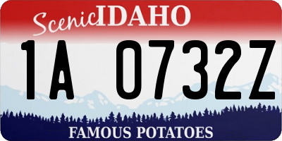 ID license plate 1A0732Z