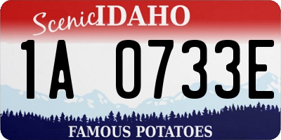 ID license plate 1A0733E