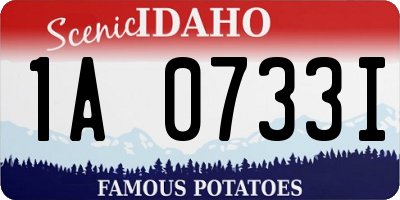 ID license plate 1A0733I