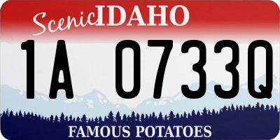 ID license plate 1A0733Q