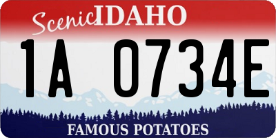 ID license plate 1A0734E