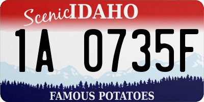 ID license plate 1A0735F