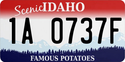 ID license plate 1A0737F