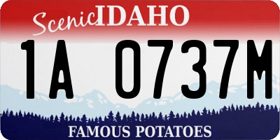ID license plate 1A0737M