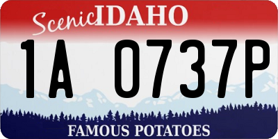 ID license plate 1A0737P