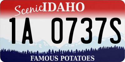 ID license plate 1A0737S