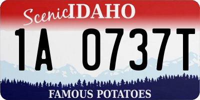 ID license plate 1A0737T