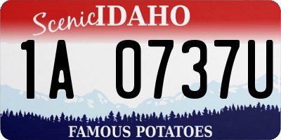ID license plate 1A0737U