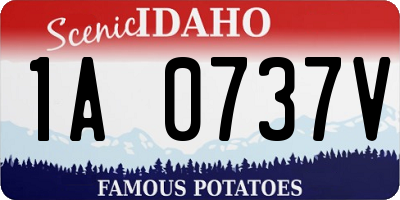 ID license plate 1A0737V