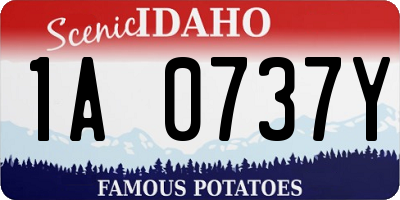 ID license plate 1A0737Y