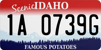ID license plate 1A0739G