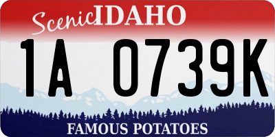 ID license plate 1A0739K