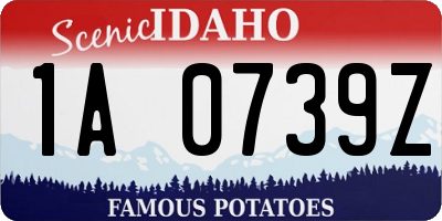 ID license plate 1A0739Z