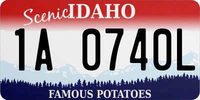 ID license plate 1A0740L