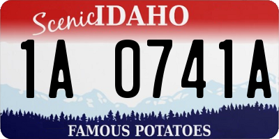 ID license plate 1A0741A