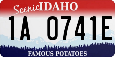 ID license plate 1A0741E