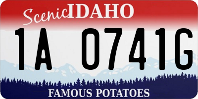 ID license plate 1A0741G