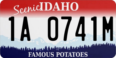 ID license plate 1A0741M