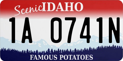ID license plate 1A0741N