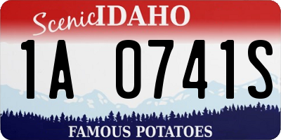 ID license plate 1A0741S