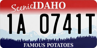 ID license plate 1A0741T