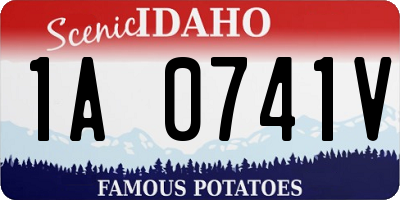 ID license plate 1A0741V