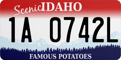 ID license plate 1A0742L