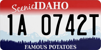 ID license plate 1A0742T