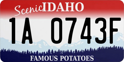 ID license plate 1A0743F