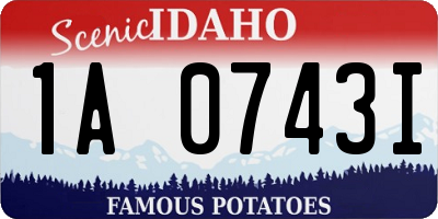 ID license plate 1A0743I