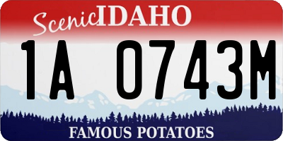 ID license plate 1A0743M